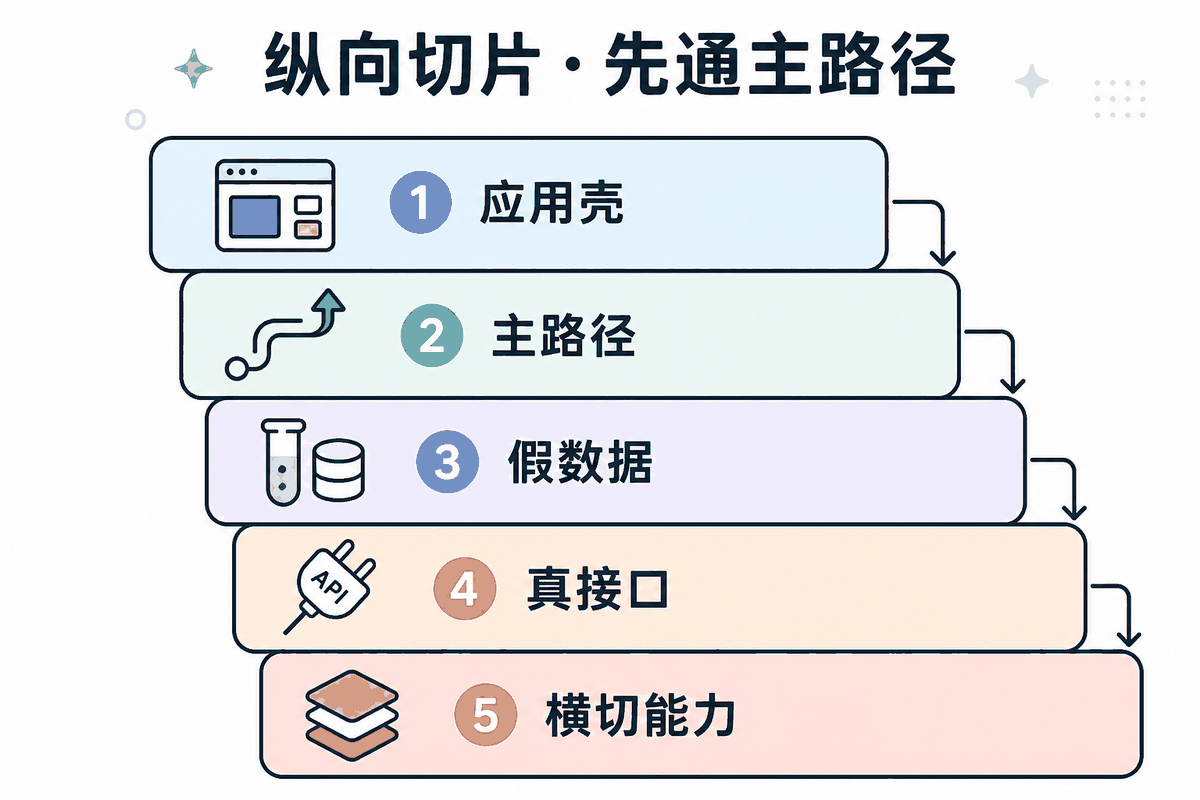 纵向切片：先打通主路径