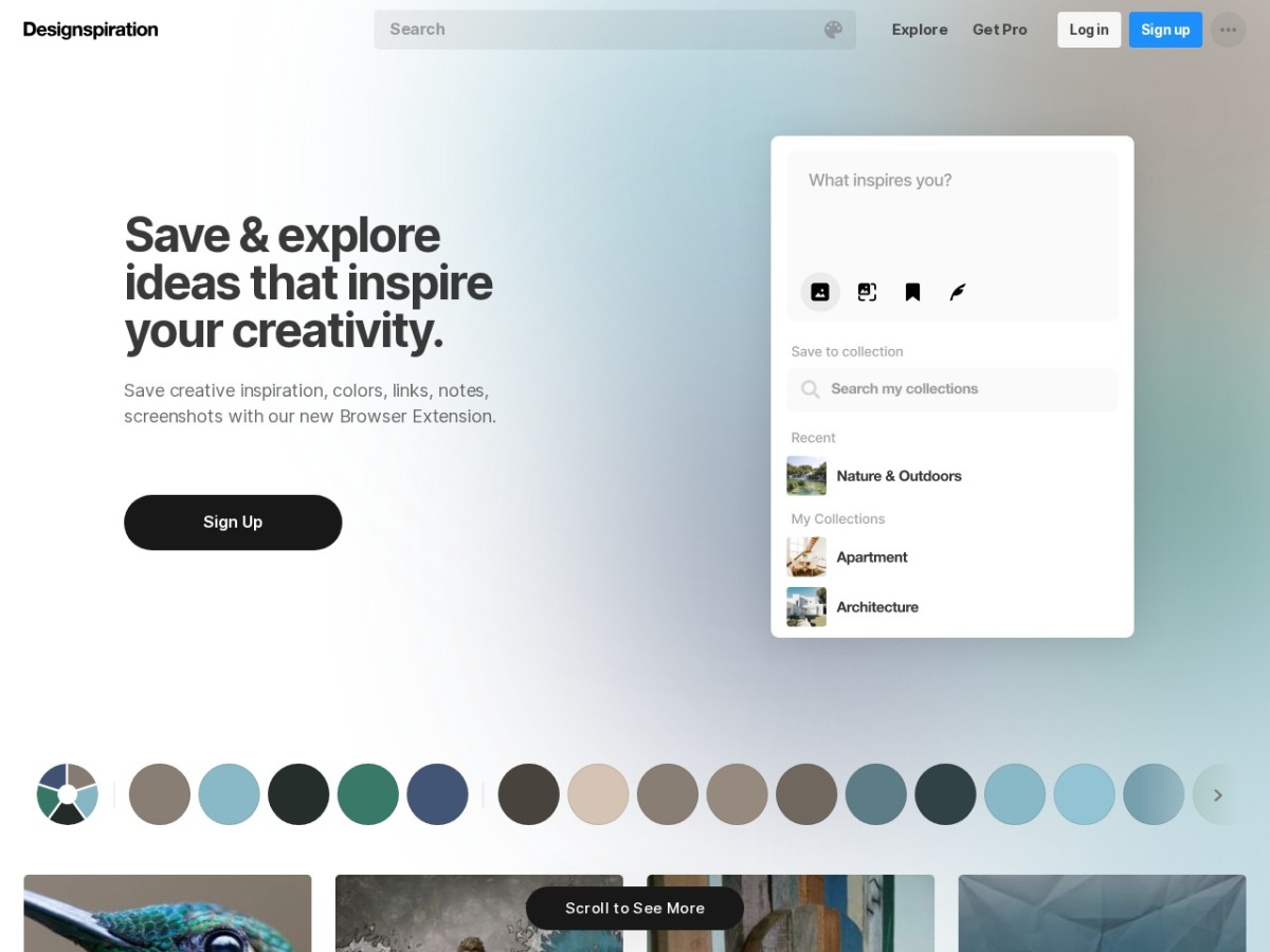 Designspiration 首页截图